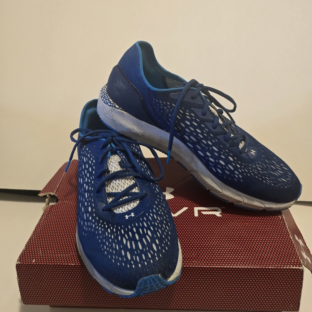 UNDER ARMOUR UA HOVR SONIC 3 Blue Running Shoes Casual Sneakers Gym Mens Size 14